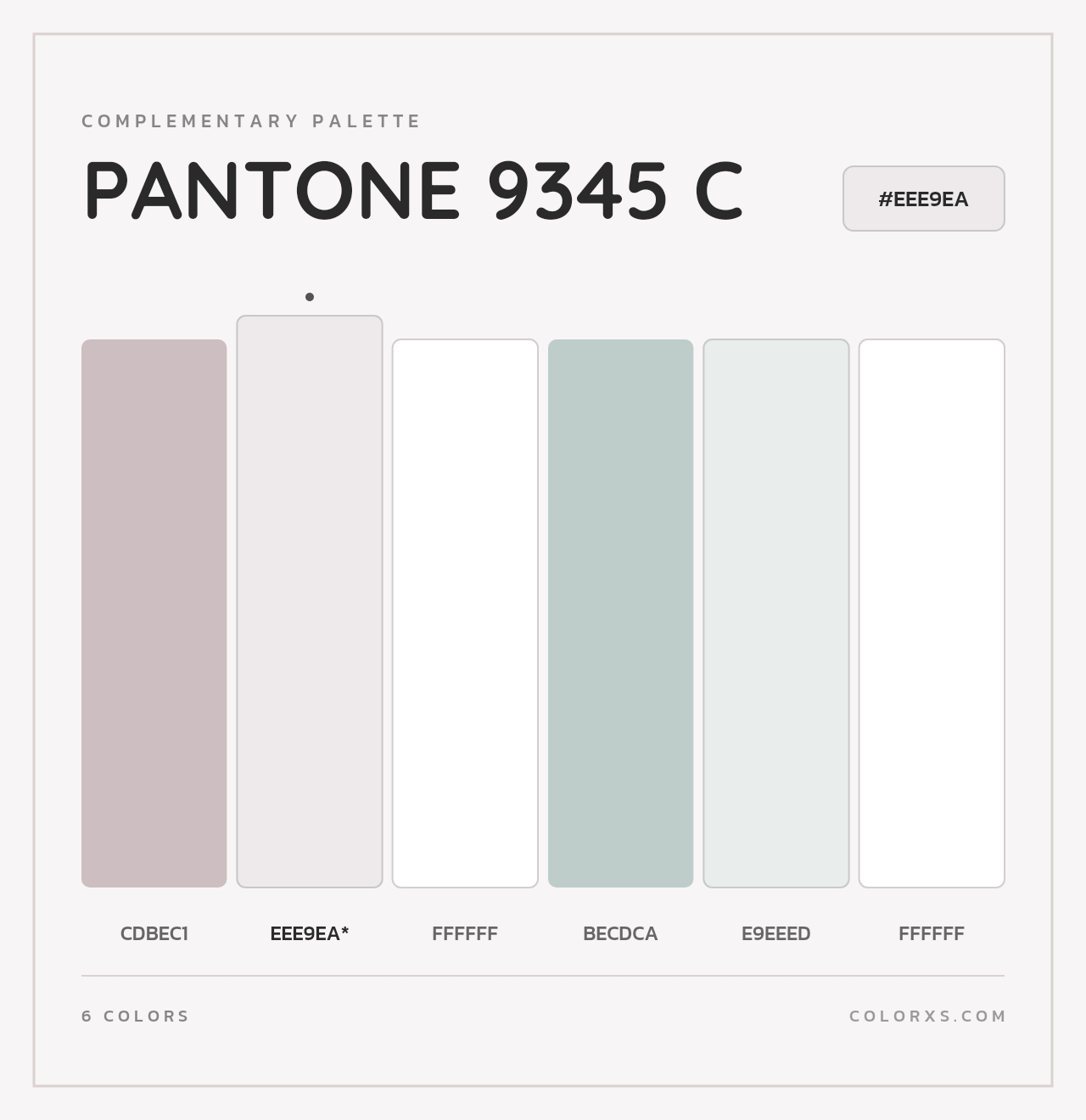 PANTONE 9345 C - Complementary Color Palette