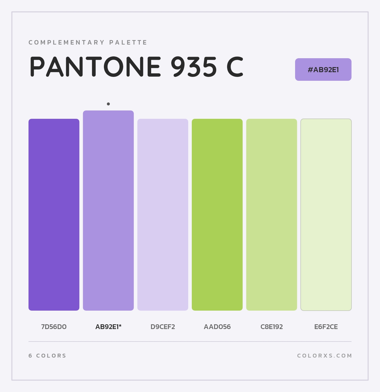 PANTONE 935 C - Complementary Color Palette