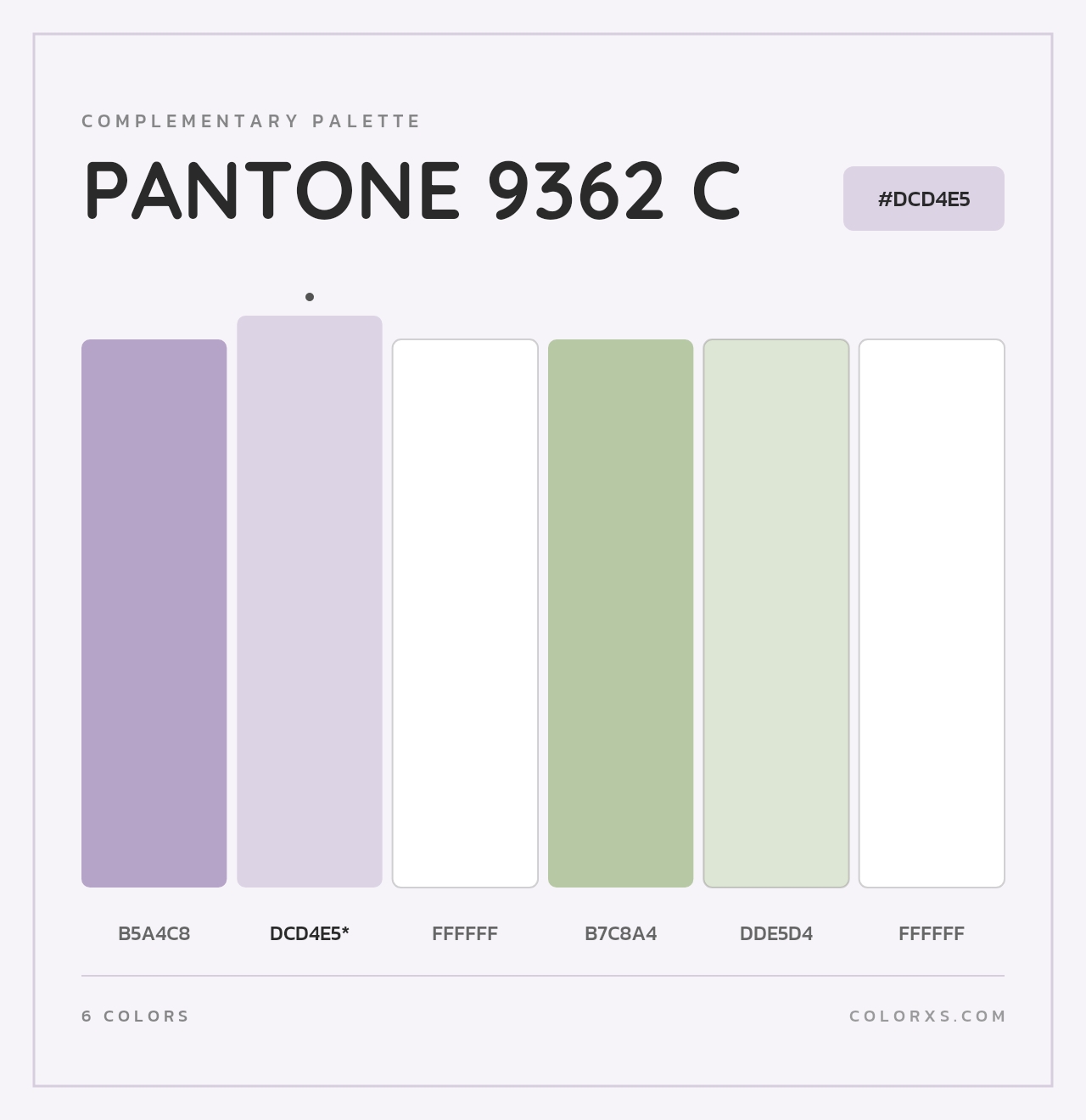 PANTONE 9362 C - Complementary Color Palette