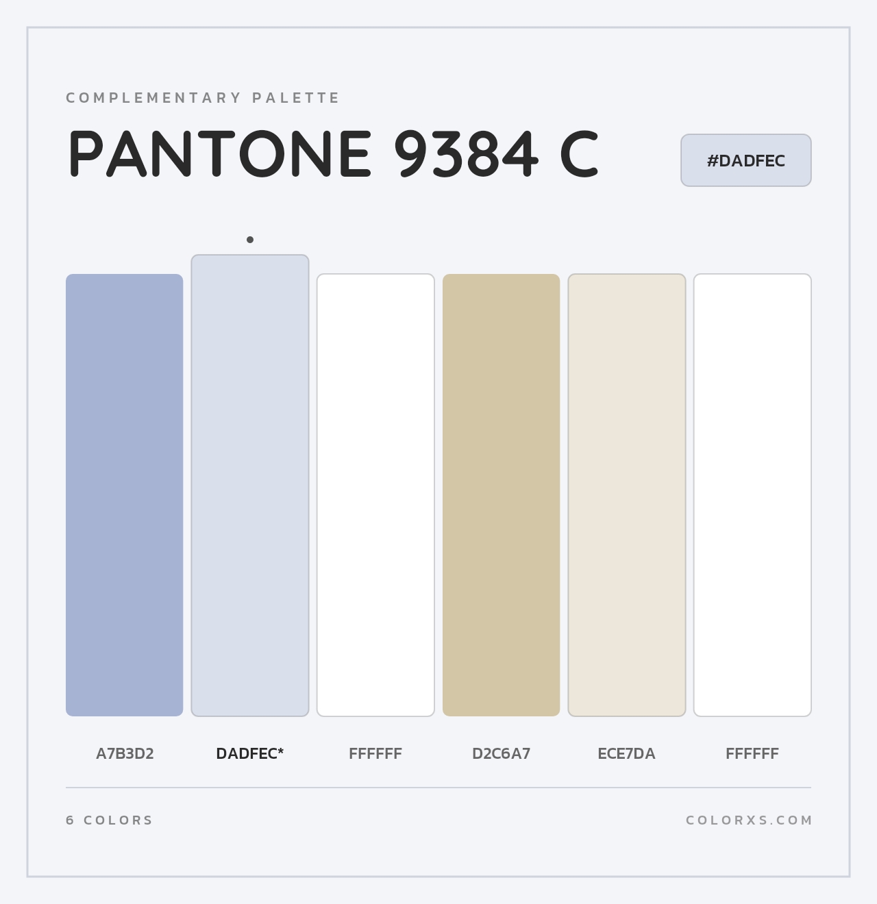 PANTONE 9384 C - Complementary Color Palette