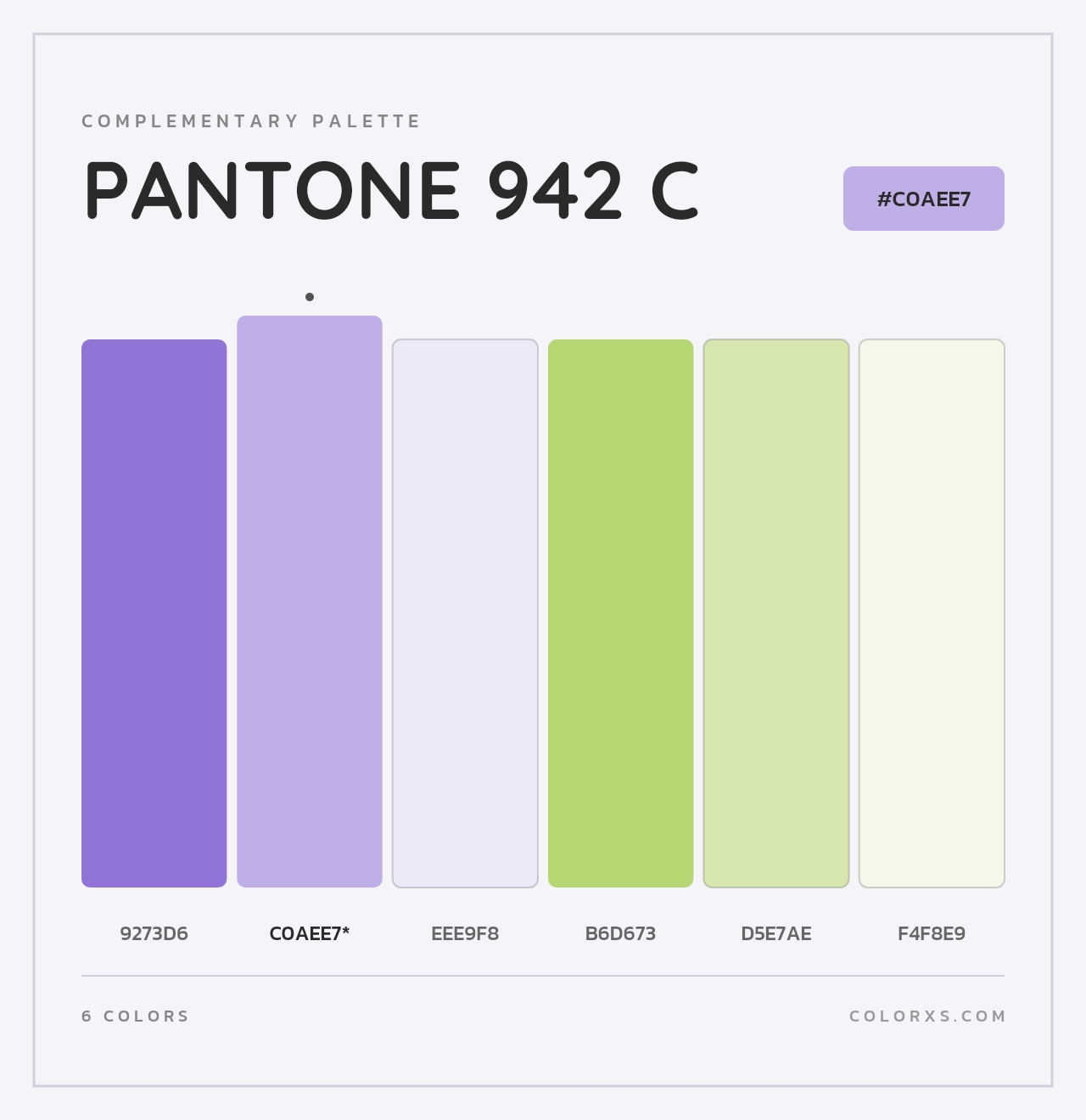 PANTONE 942 C - Complementary Color Palette