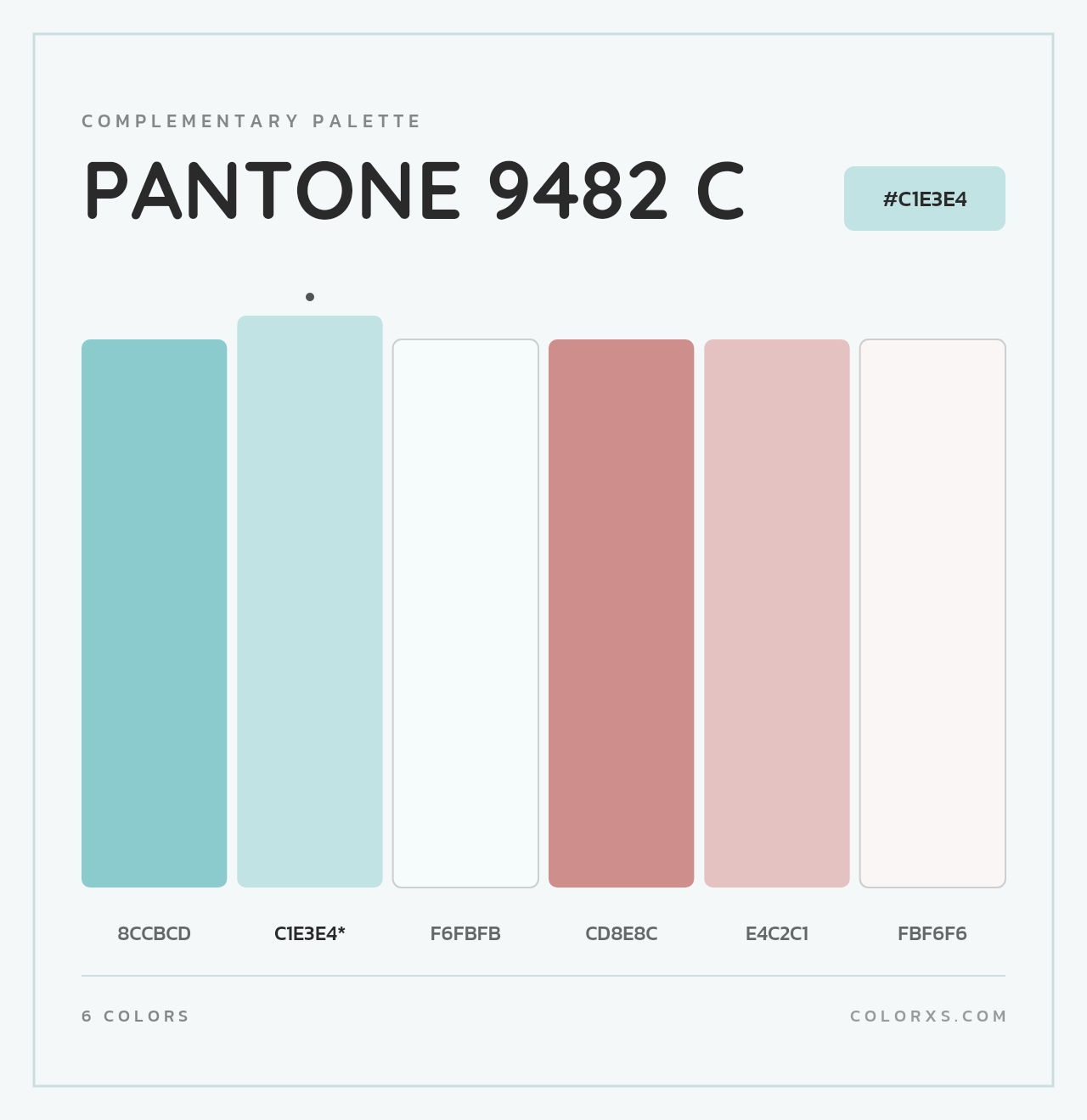 PANTONE 9482 C - Complementary Color Palette
