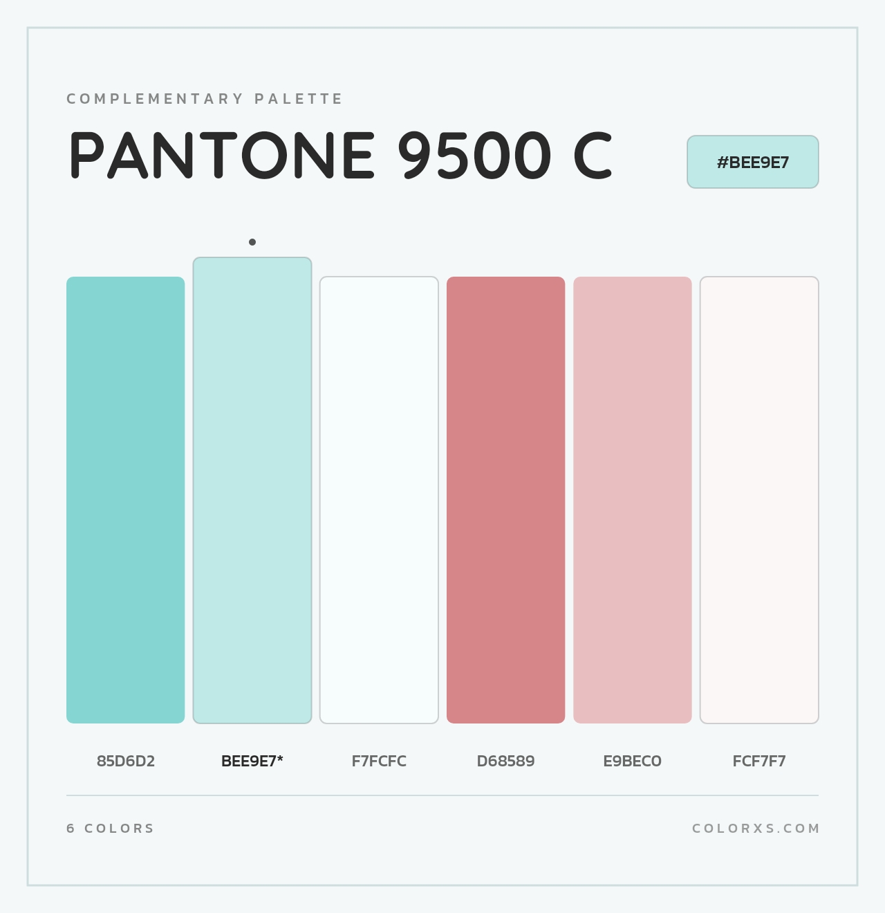 PANTONE 9500 C - Complementary Color Palette