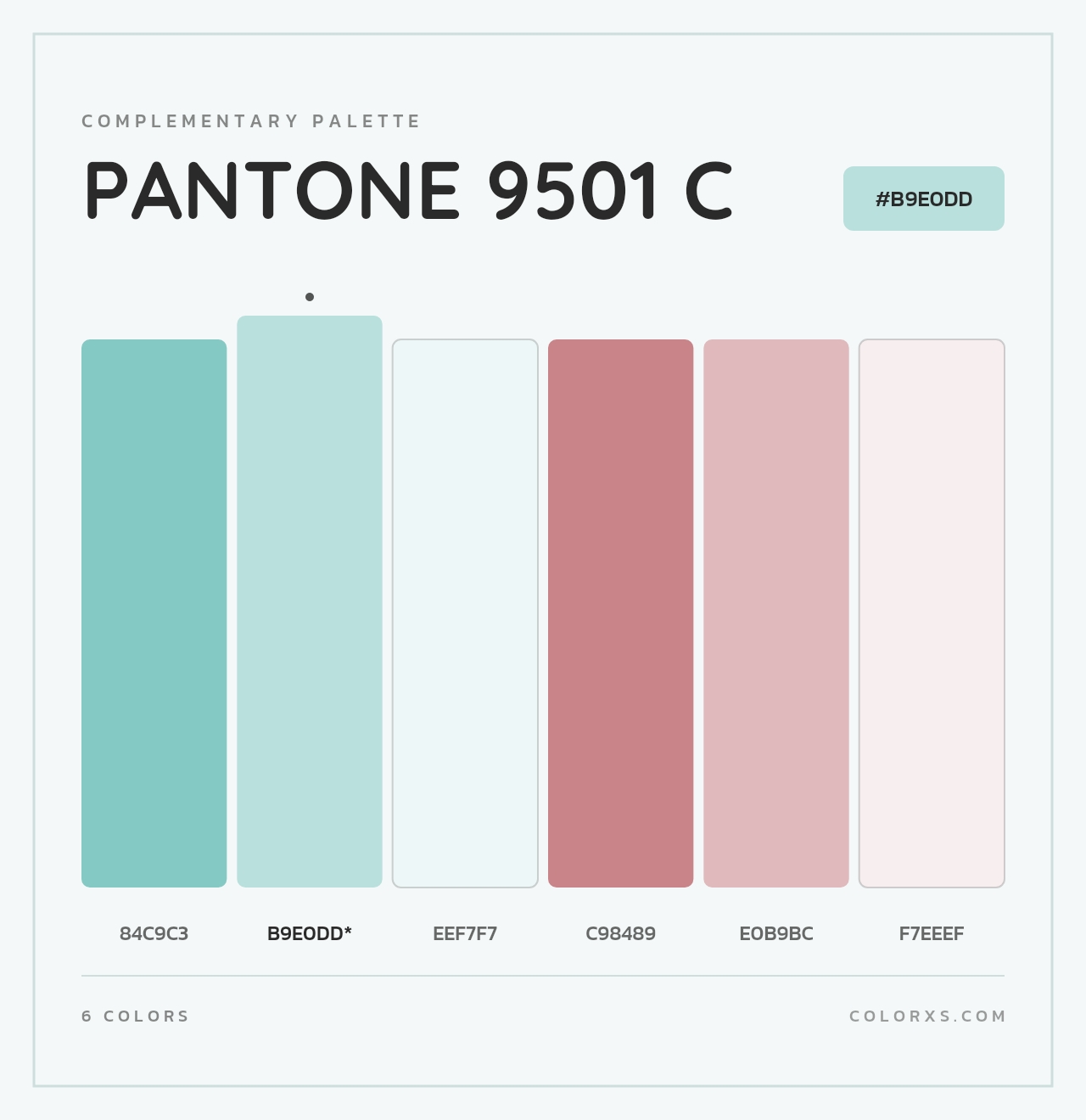 PANTONE 9501 C - Complementary Color Palette