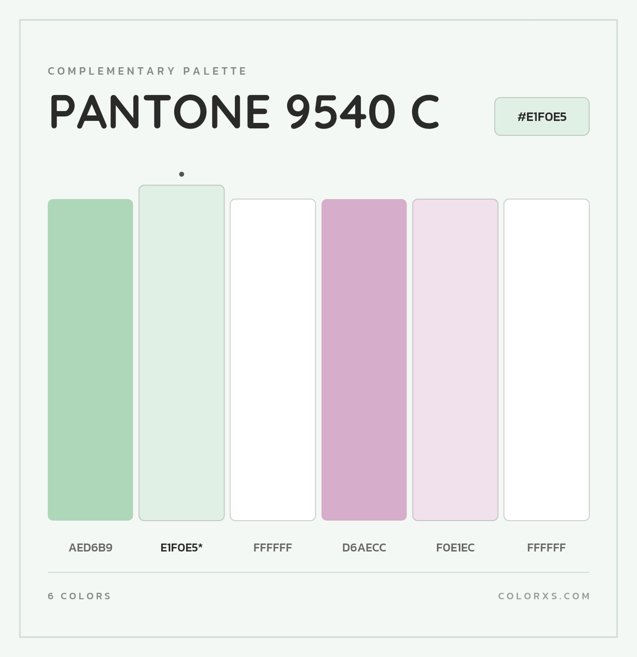 PANTONE 9540 C - Complementary Color Palette