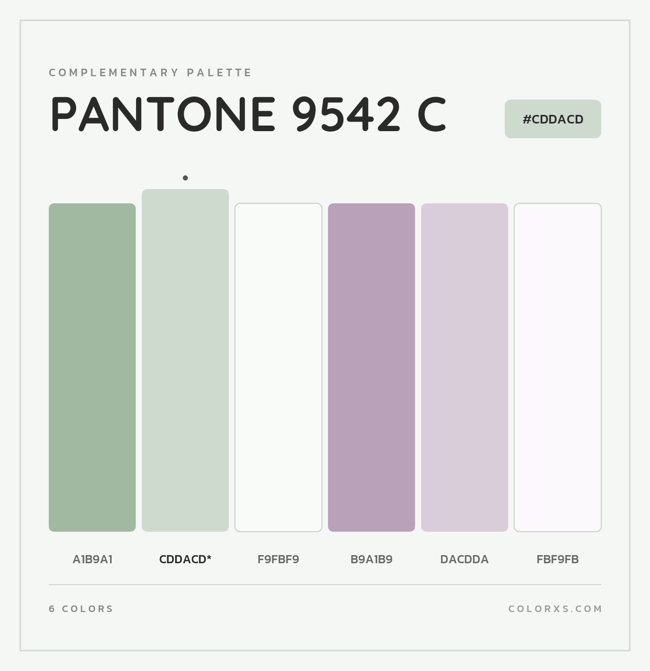 PANTONE 9542 C - Complementary Color Palette
