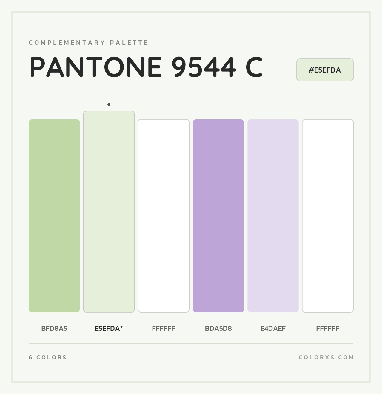 PANTONE 9544 C - Complementary Color Palette