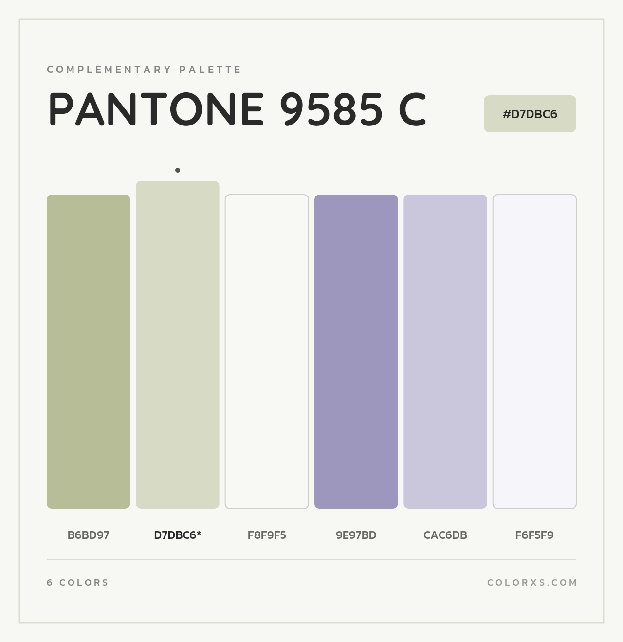 PANTONE 9585 C - Complementary Color Palette