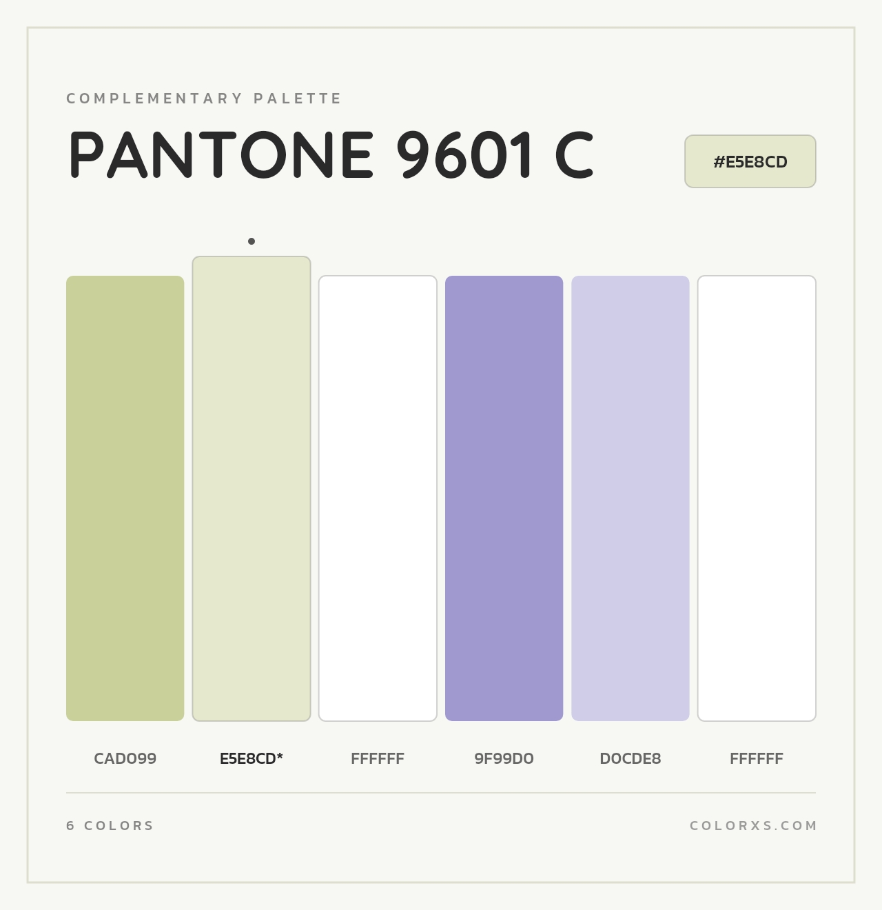 PANTONE 9601 C - Complementary Color Palette