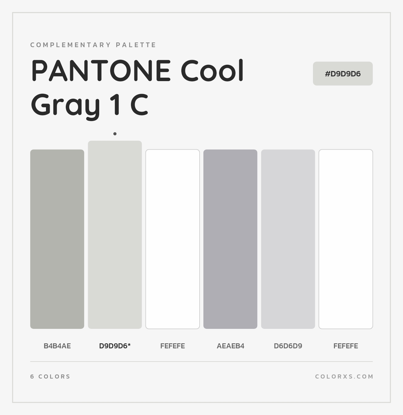 PANTONE Cool Gray 1 C - Complementary Color Palette
