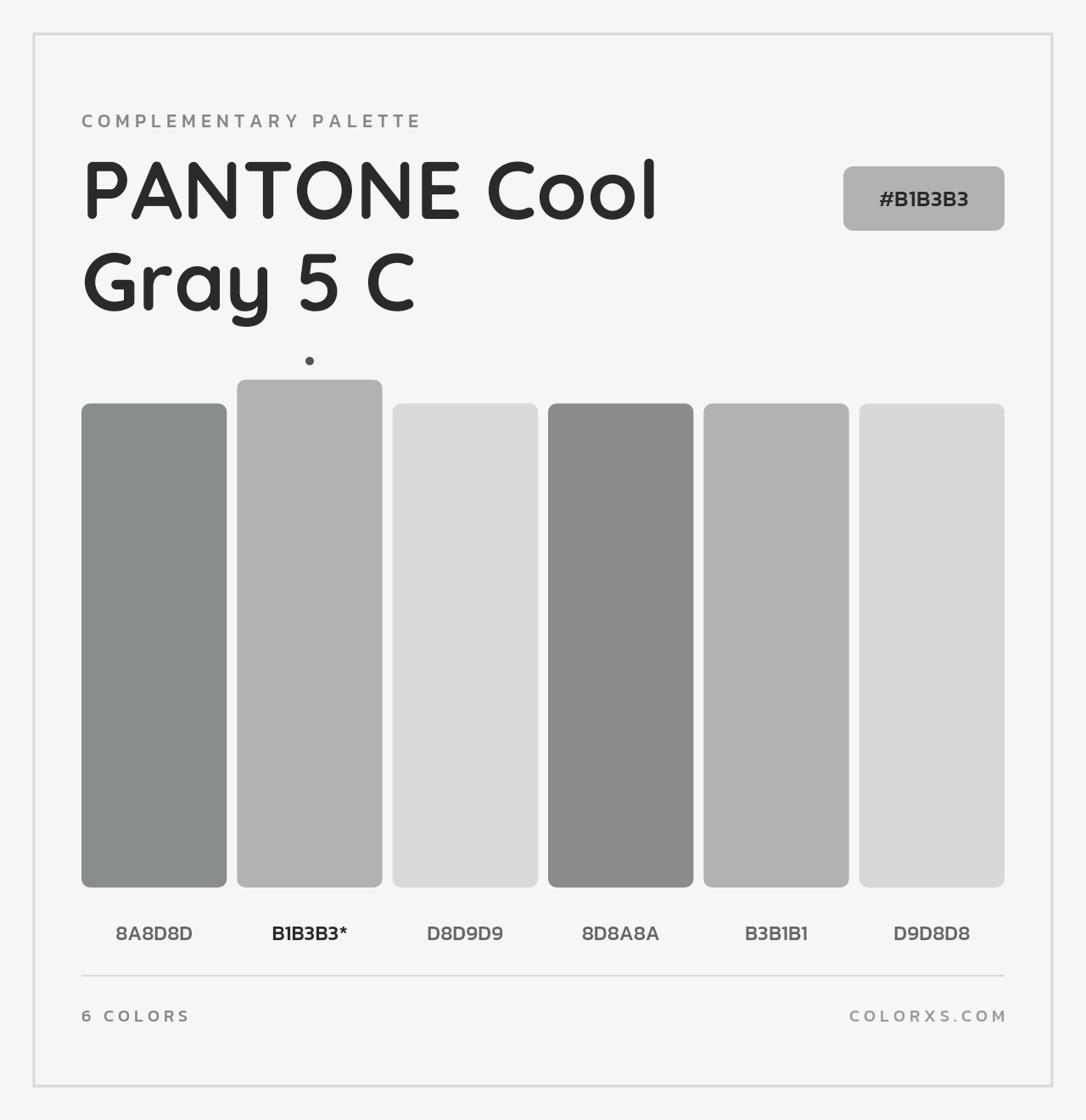 PANTONE Cool Gray 5 C - Complementary Color Palette