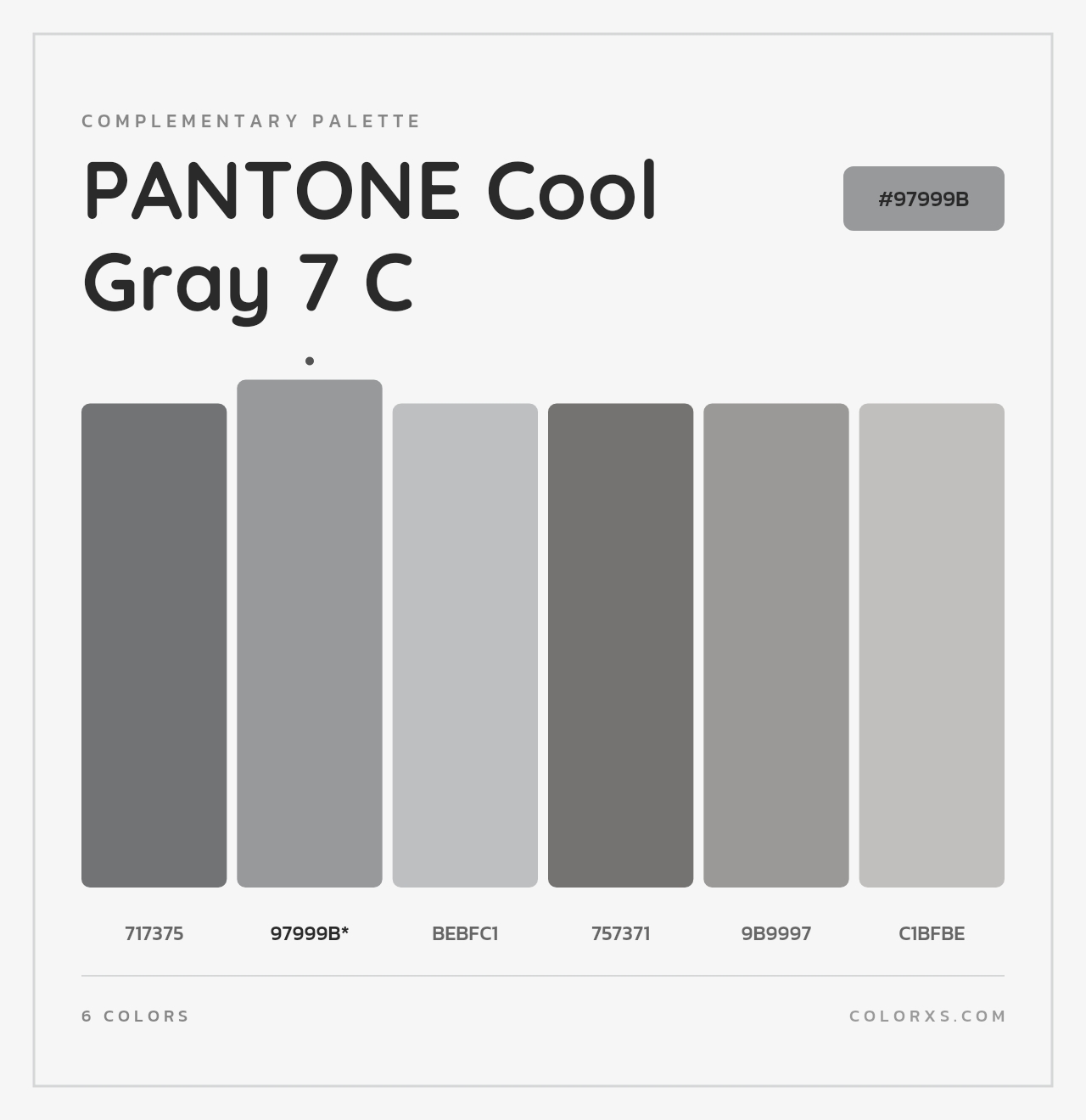 PANTONE Cool Gray 7 C - Complementary Color Palette