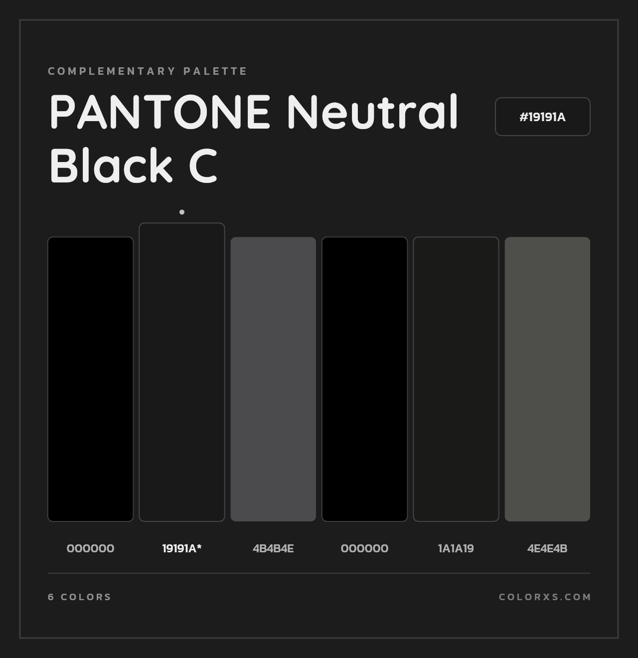 PANTONE Neutral Black C - Complementary Color Palette
