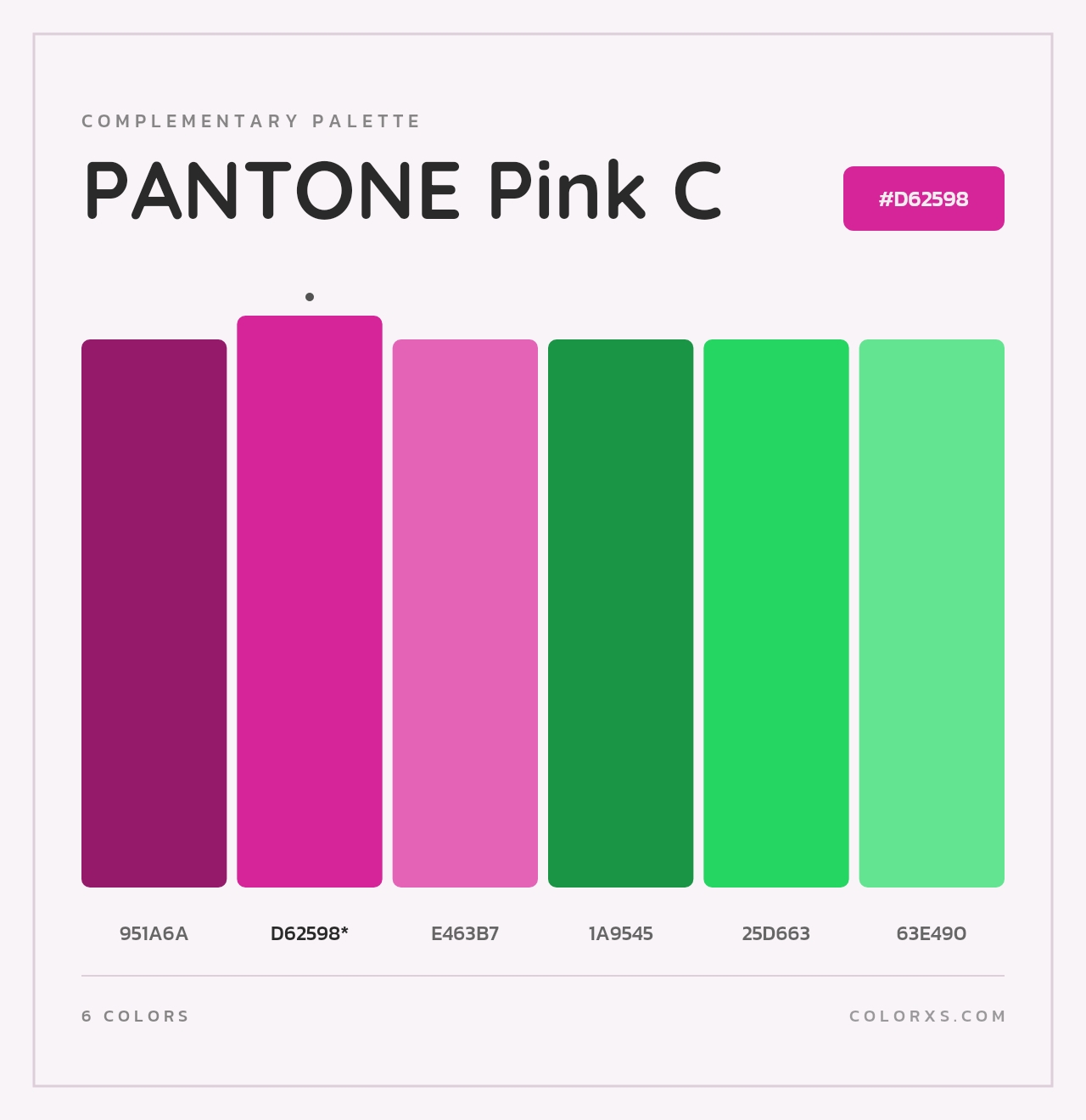 PANTONE Pink C - Complementary Color Palette