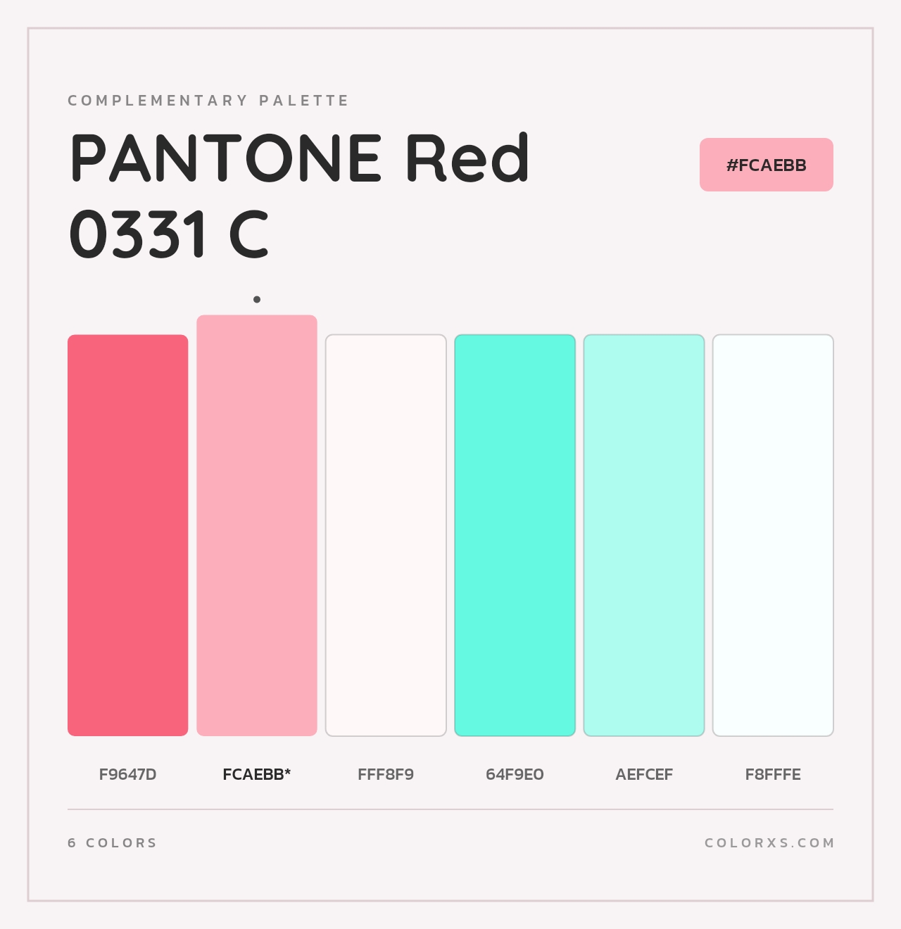 PANTONE Red 0331 C - Complementary Color Palette