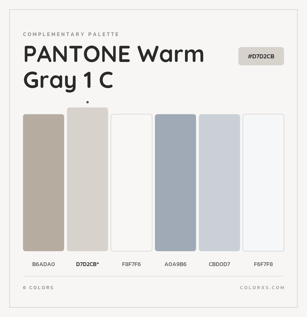 PANTONE Warm Gray 1 C - Complementary Color Palette