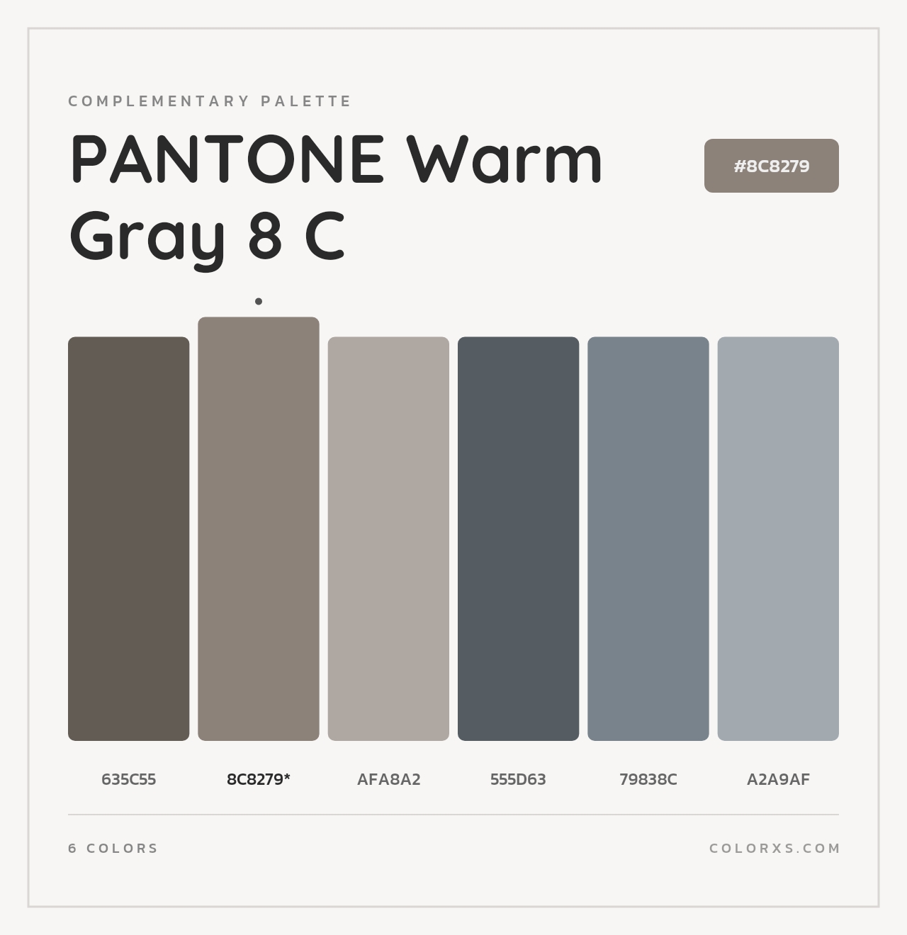 PANTONE Warm Gray 8 C - Complementary Color Palette