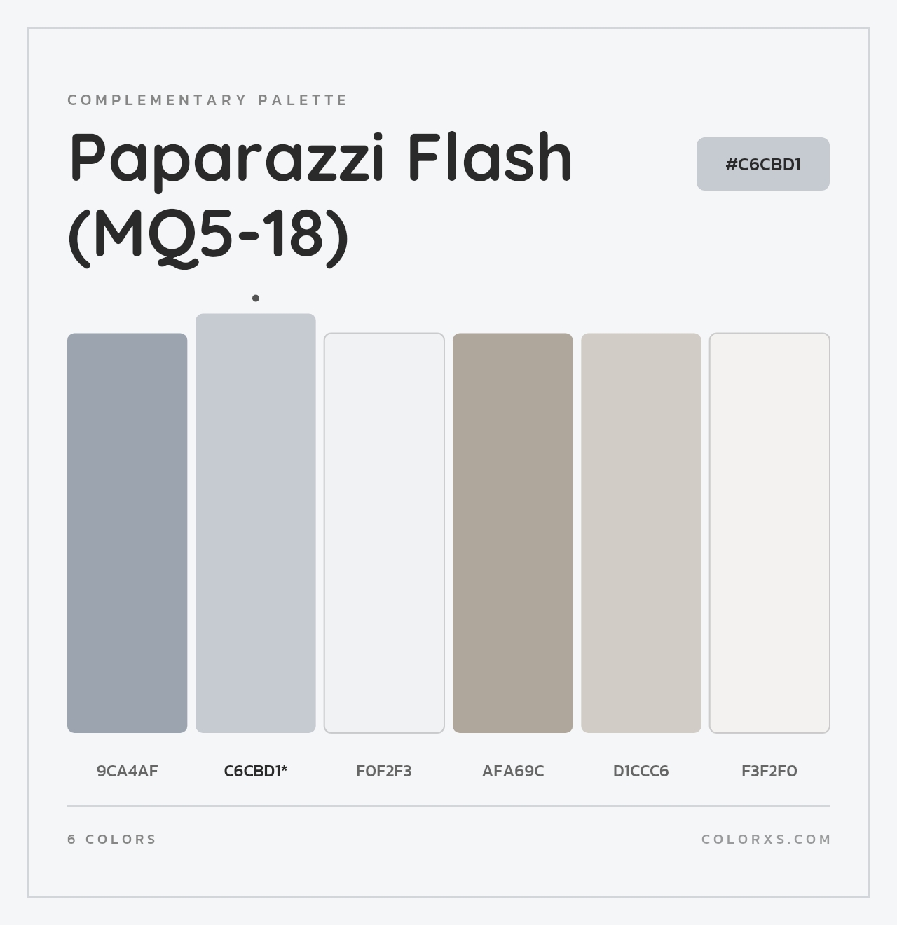Paparazzi Flash (MQ5-18) - Complementary Color Palette