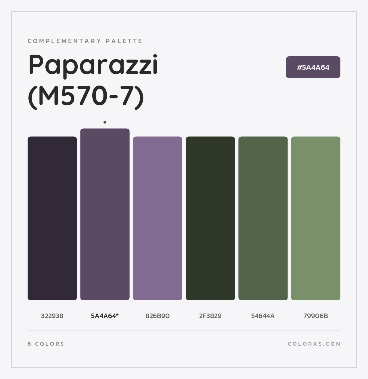 Paparazzi (M570-7) - Complementary Color Palette