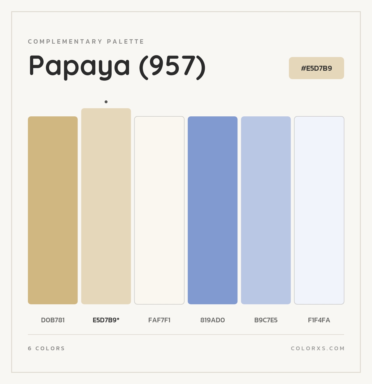 Papaya (957) - Complementary Color Palette