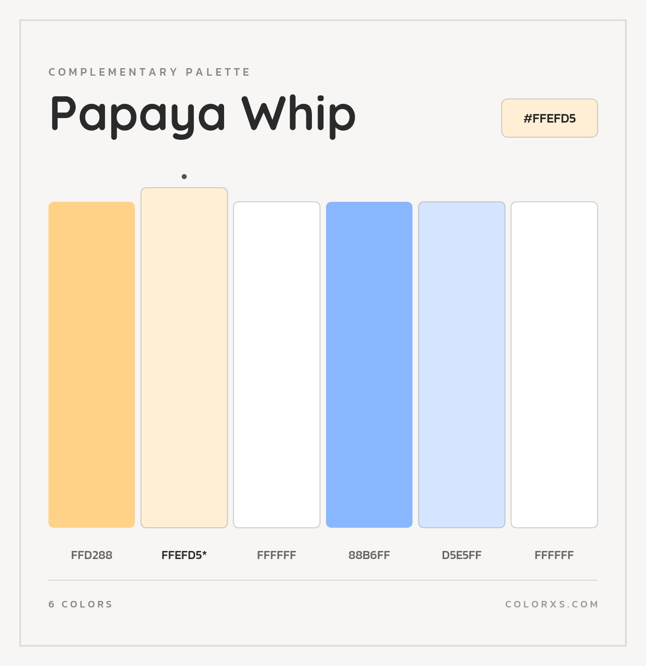 Papaya Whip - Complementary Color Palette