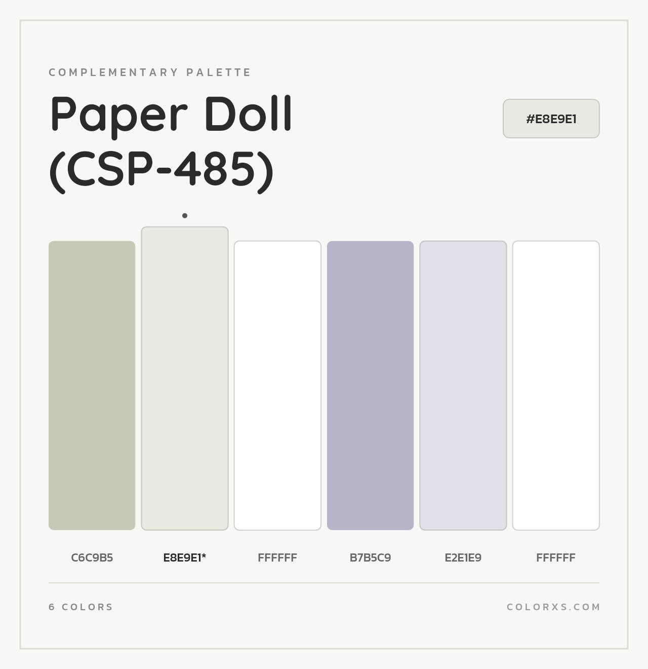 Paper Doll (CSP-485) - Complementary Color Palette