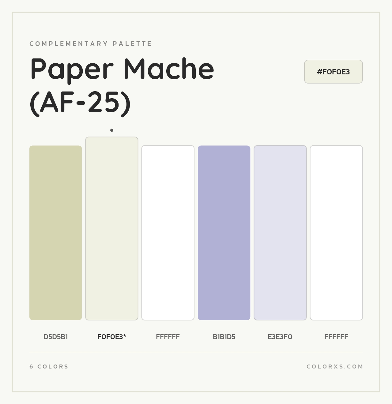 Paper Mache (AF-25) - Complementary Color Palette