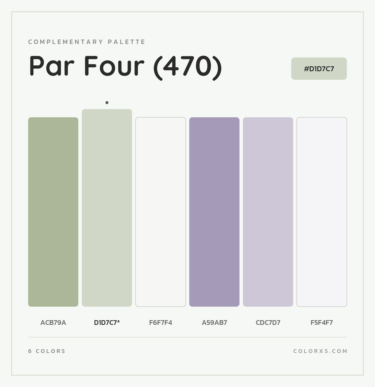 Par Four (470) - Complementary Color Palette