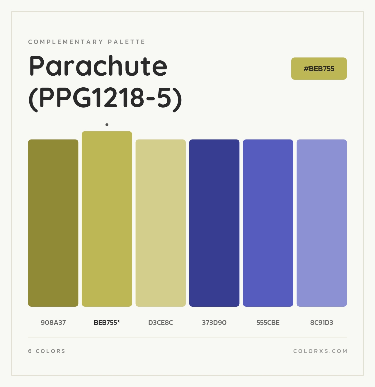 Parachute (PPG1218-5) - Complementary Color Palette
