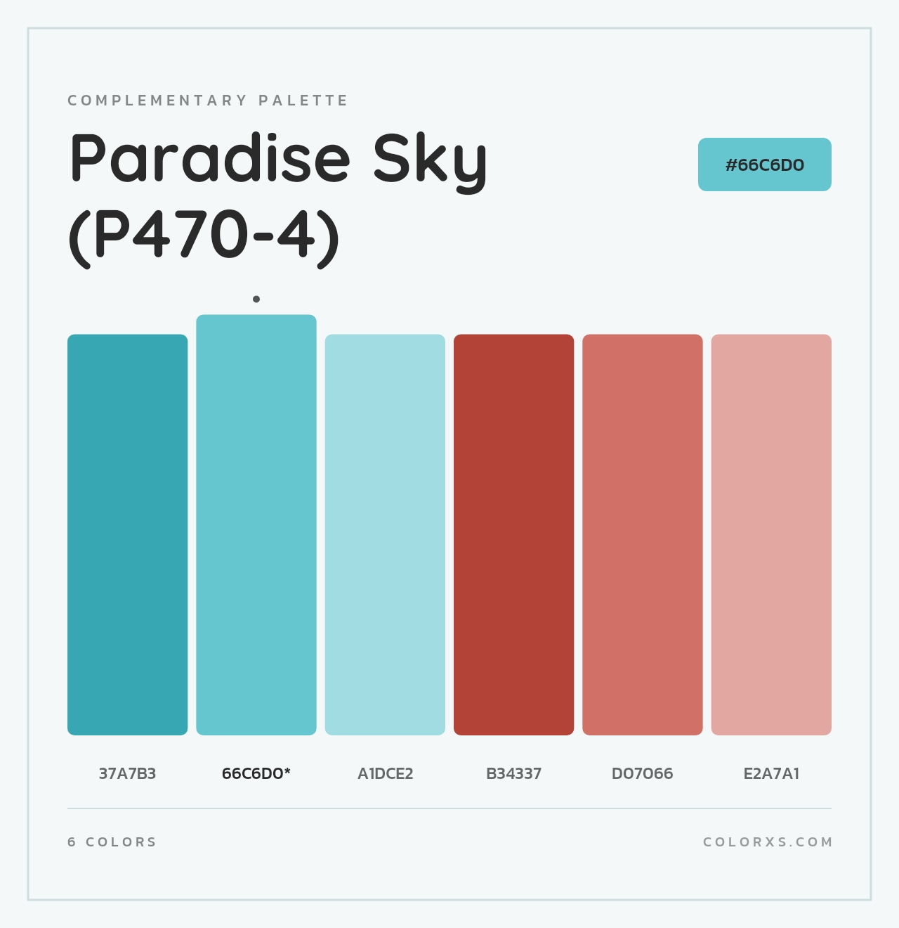 Paradise Sky (P470-4) - Complementary Color Palette
