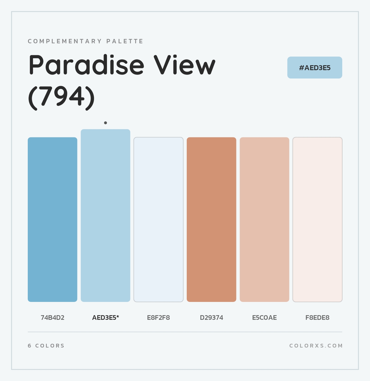 Paradise View (794) - Complementary Color Palette