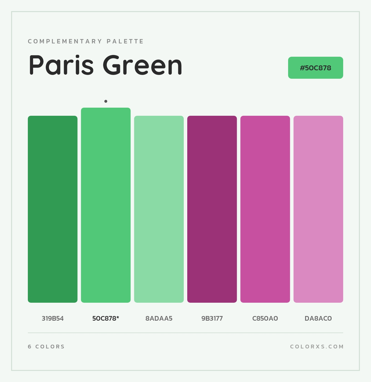 Paris Green - Complementary Color Palette
