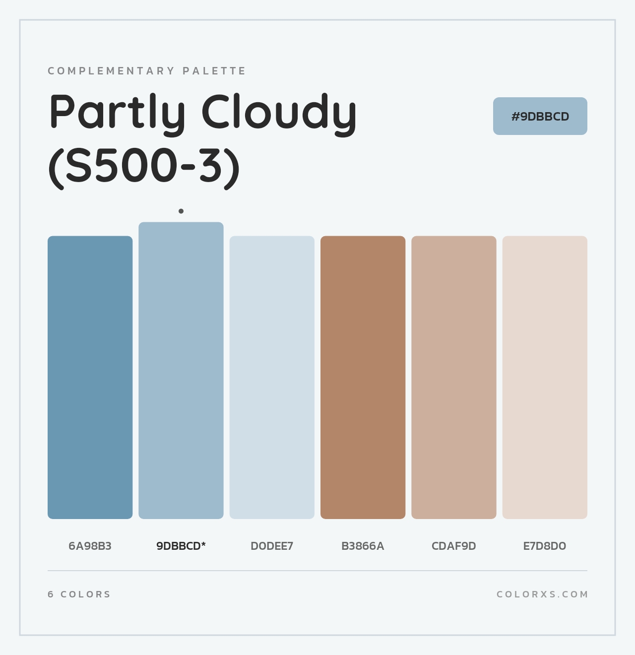 Partly Cloudy (S500-3) - Complementary Color Palette