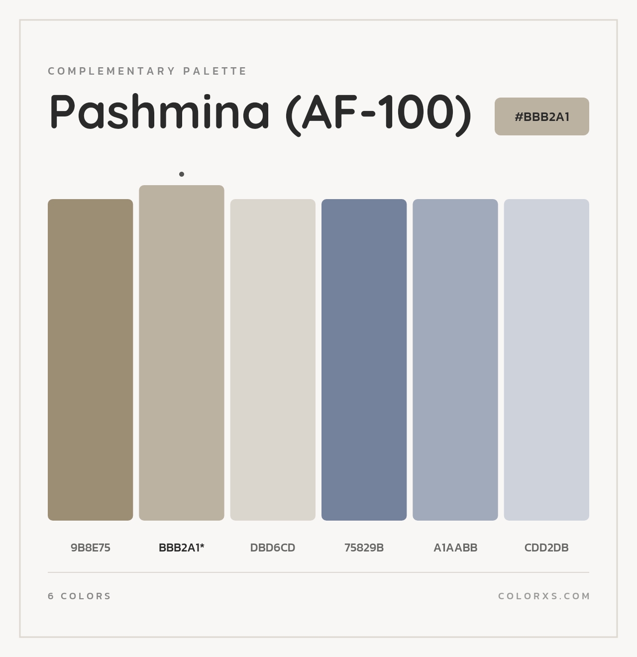 Pashmina (AF-100) - Complementary Color Palette