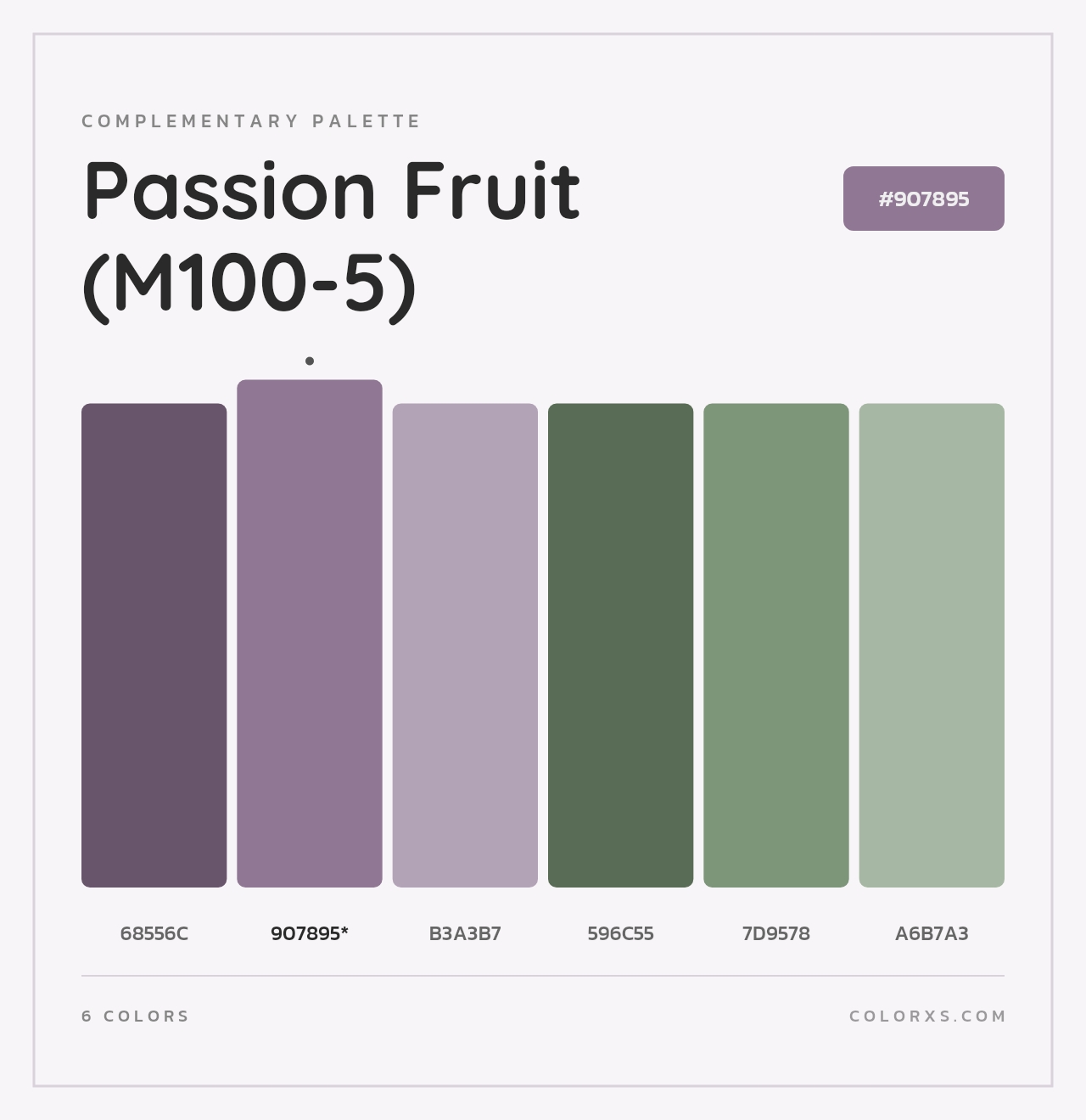 Passion Fruit (M100-5) - Complementary Color Palette