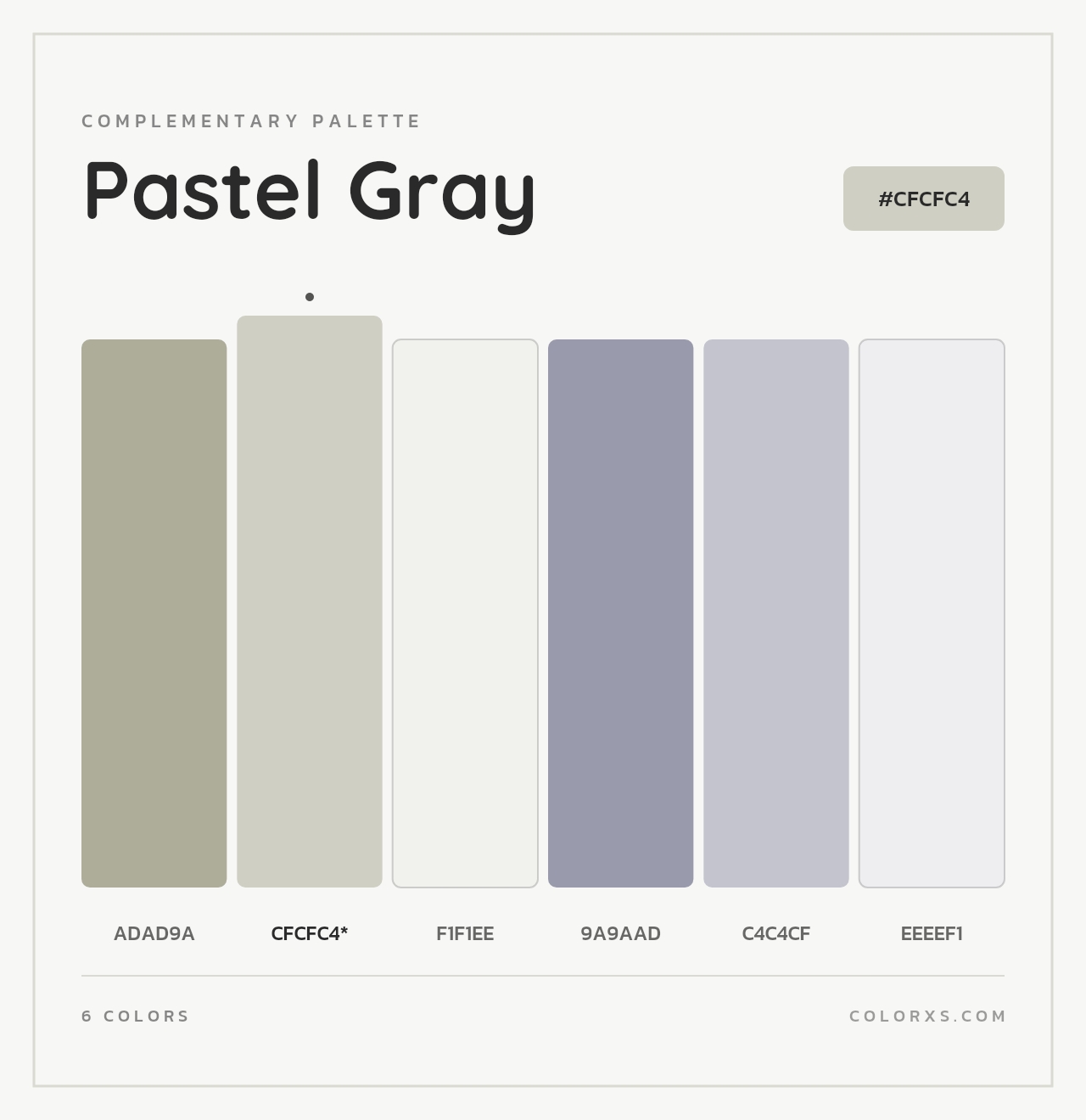 Pastel Gray - Complementary Color Palette