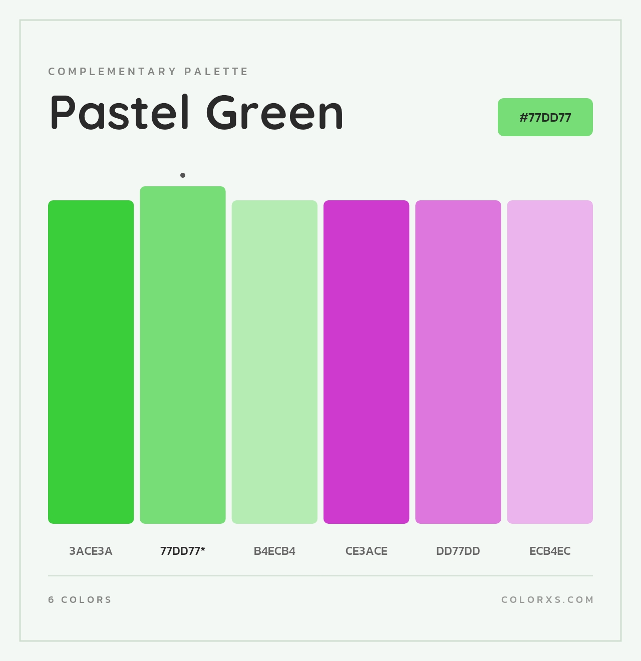 Pastel Green - Complementary Color Palette