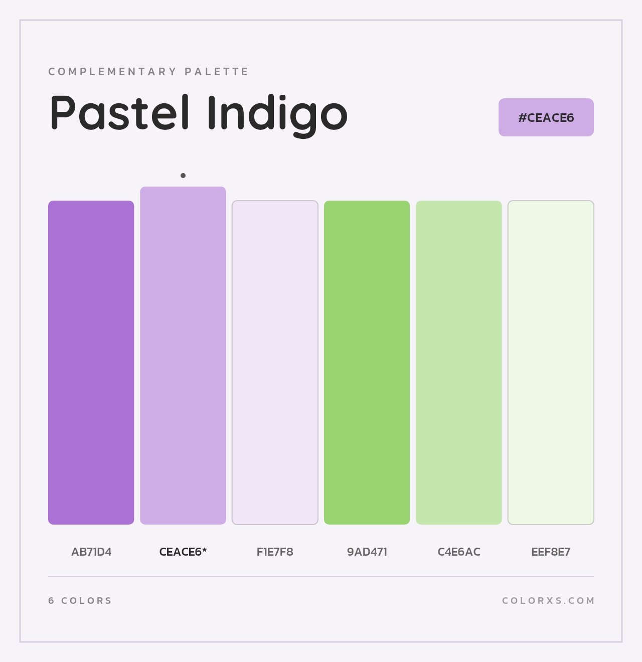 Pastel Indigo - Complementary Color Palette