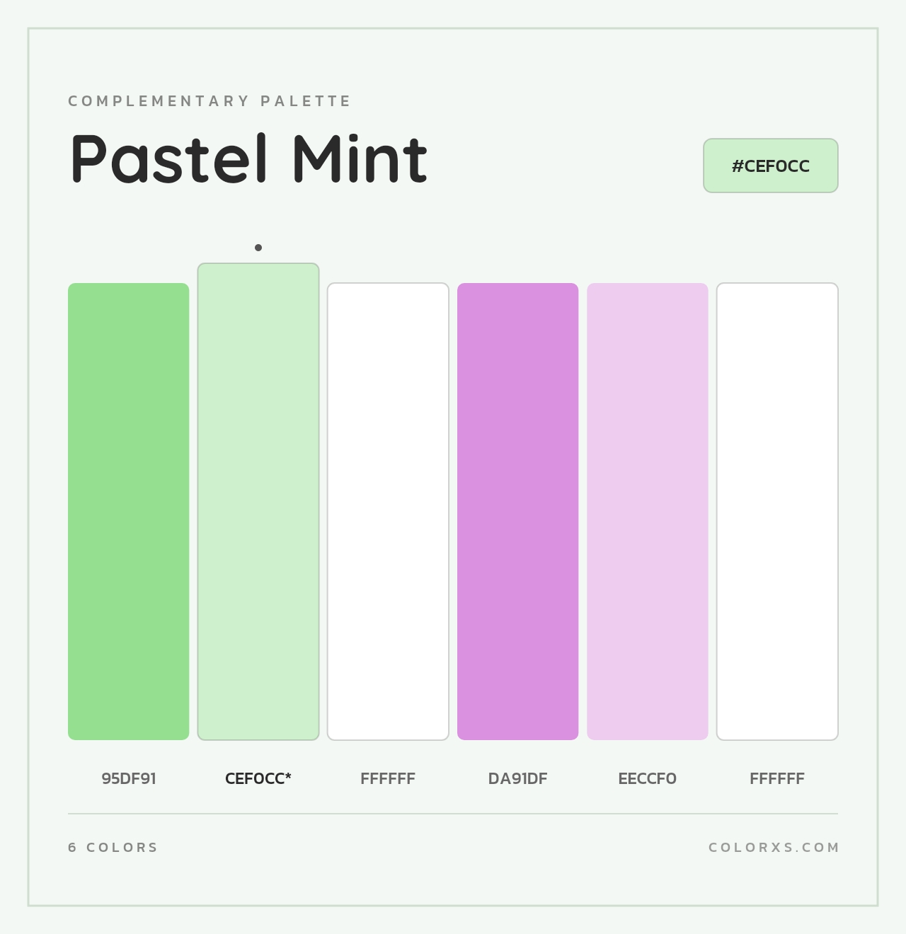 Pastel Mint - Complementary Color Palette