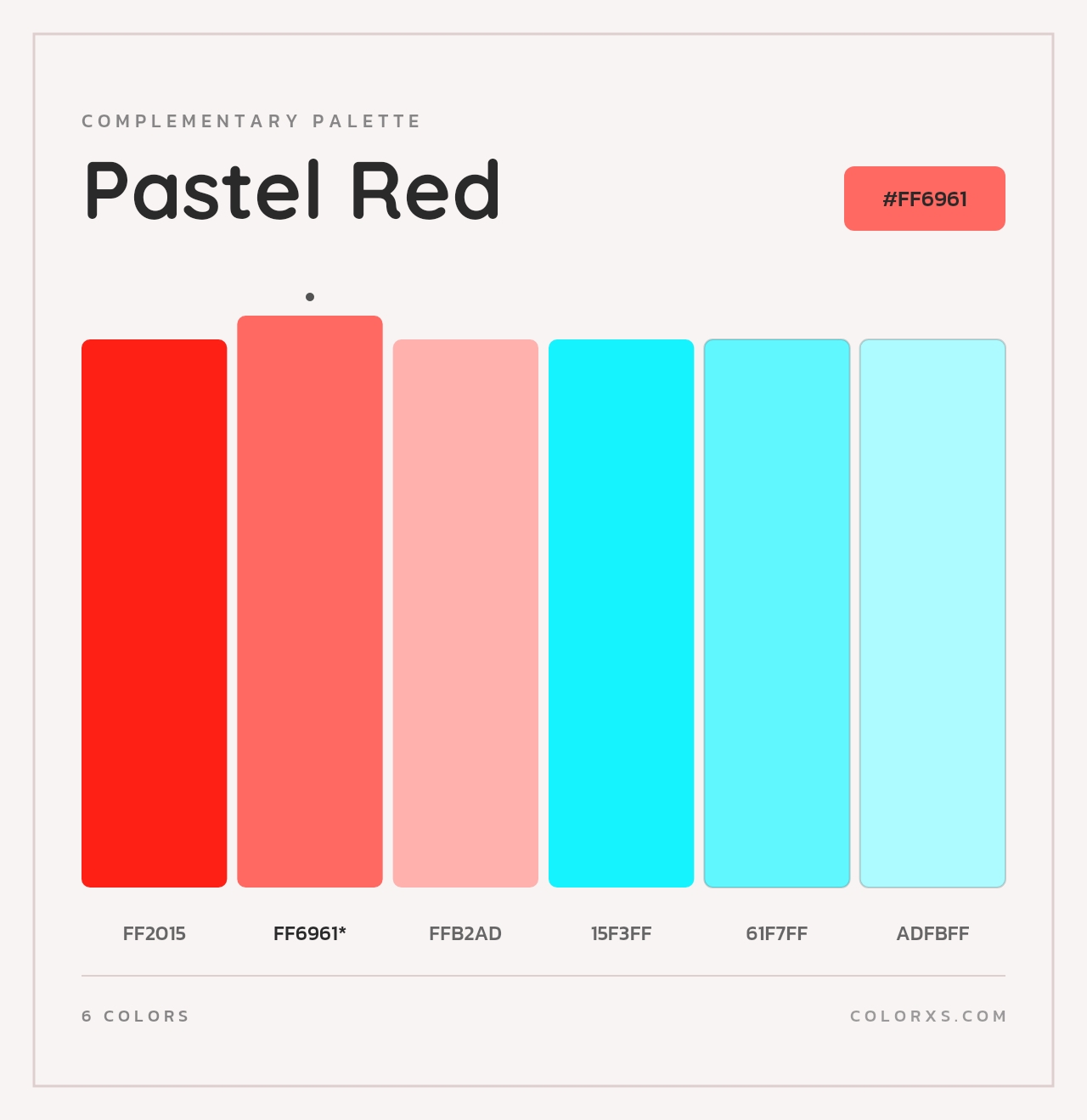 Pastel Red - Complementary Color Palette