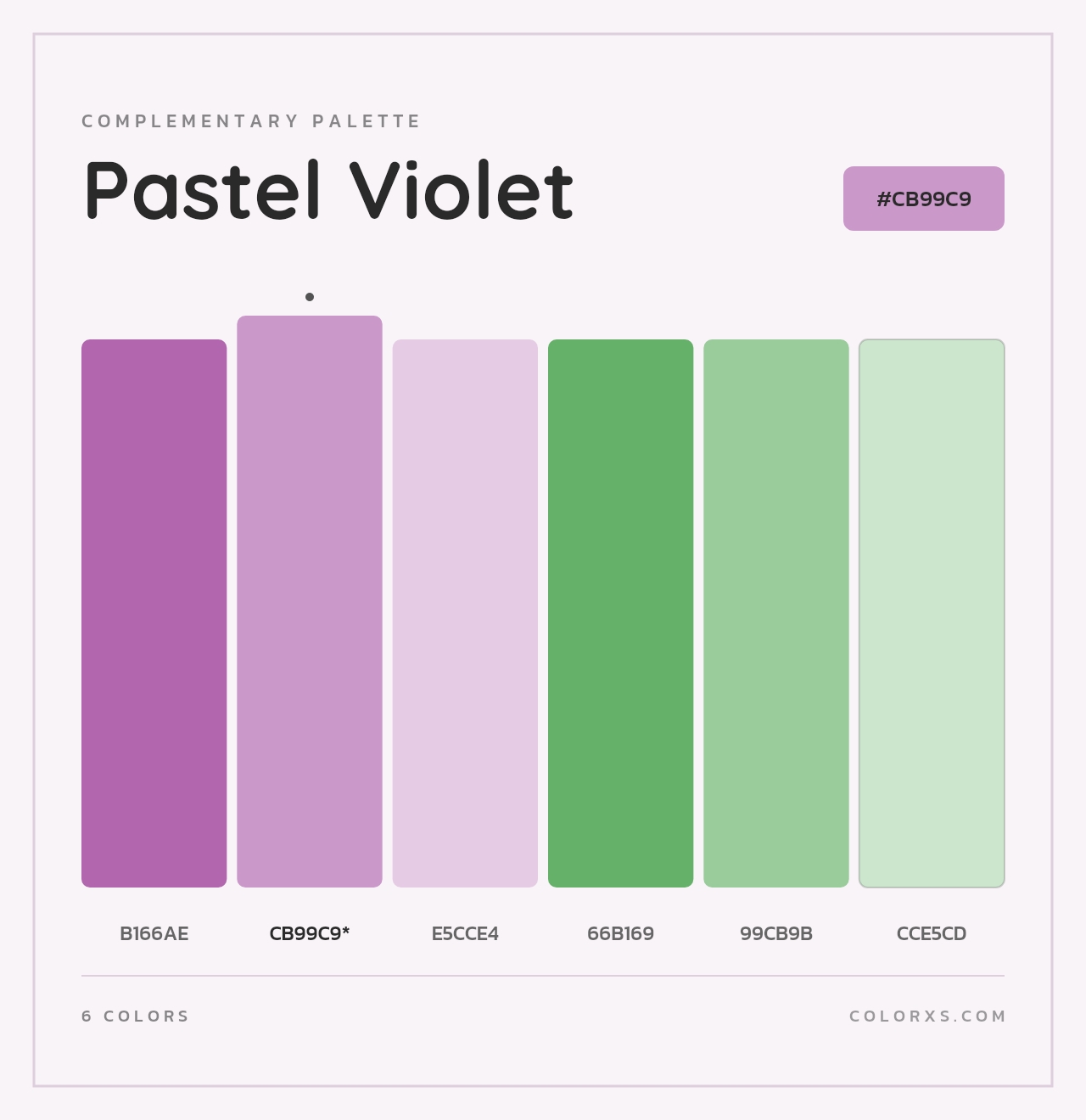 Pastel Violet - Complementary Color Palette