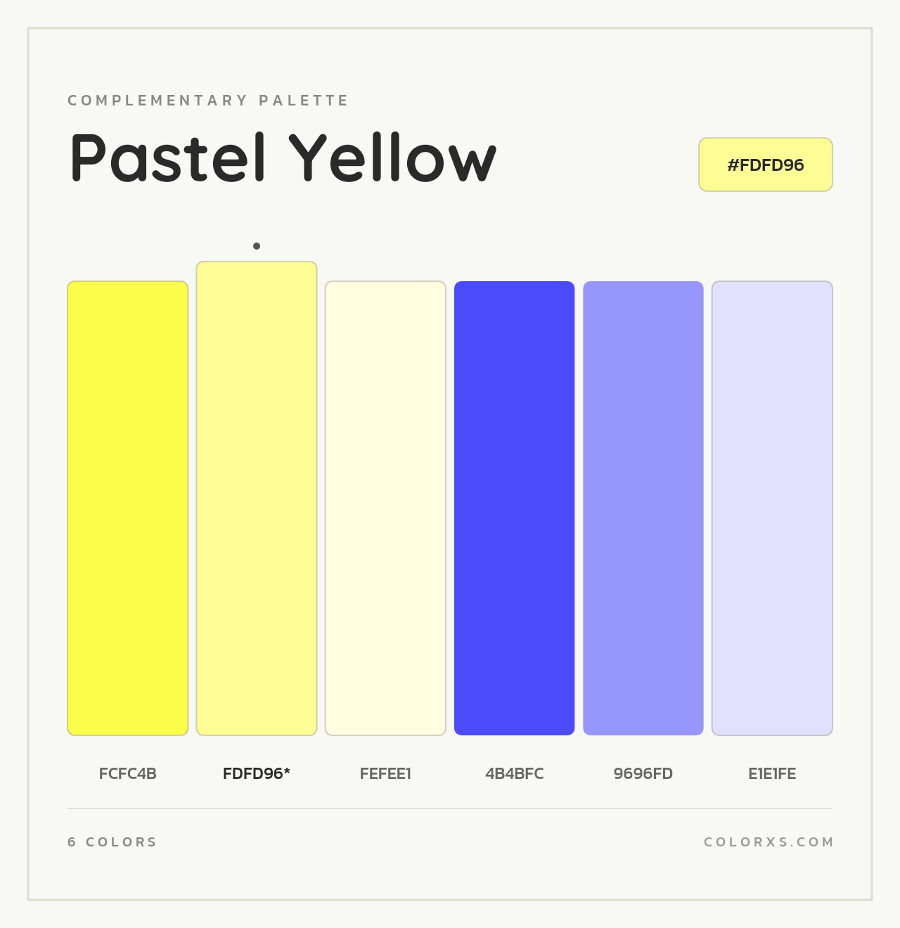Pastel Yellow - Complementary Color Palette
