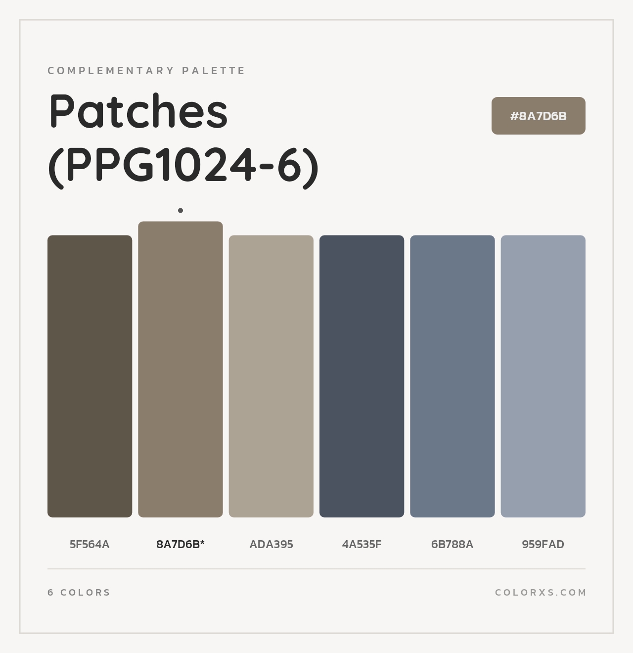 Patches (PPG1024-6) - Complementary Color Palette