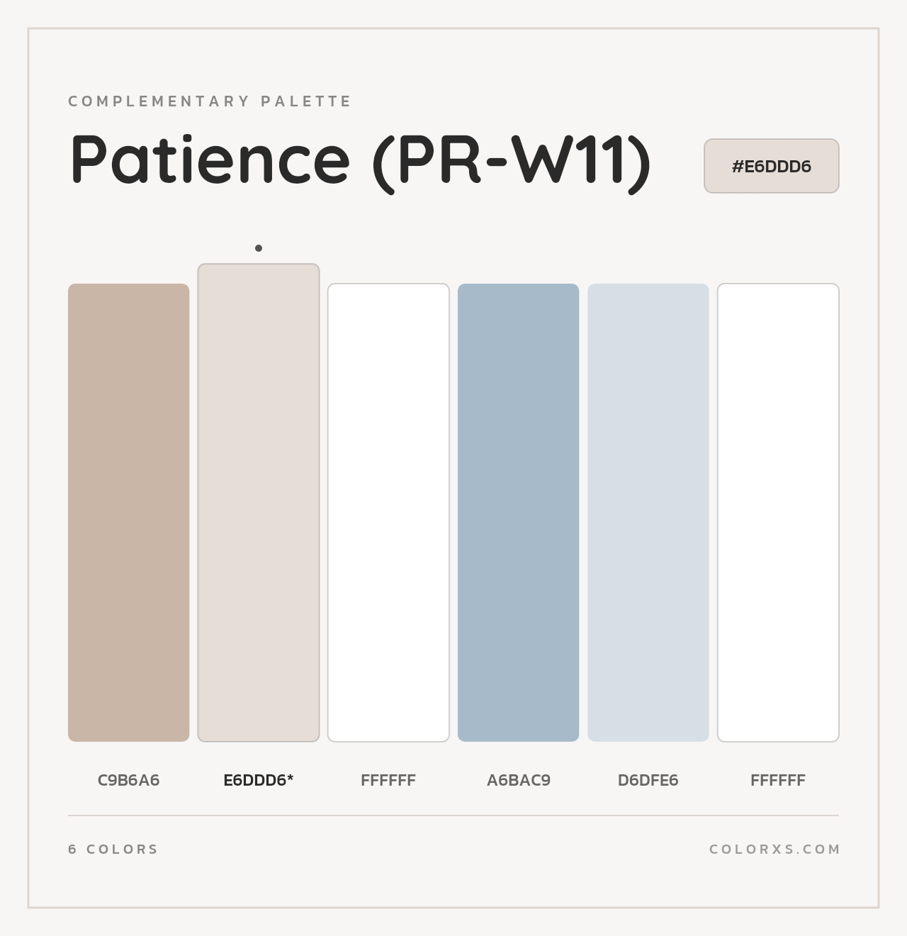Patience (PR-W11) - Complementary Color Palette