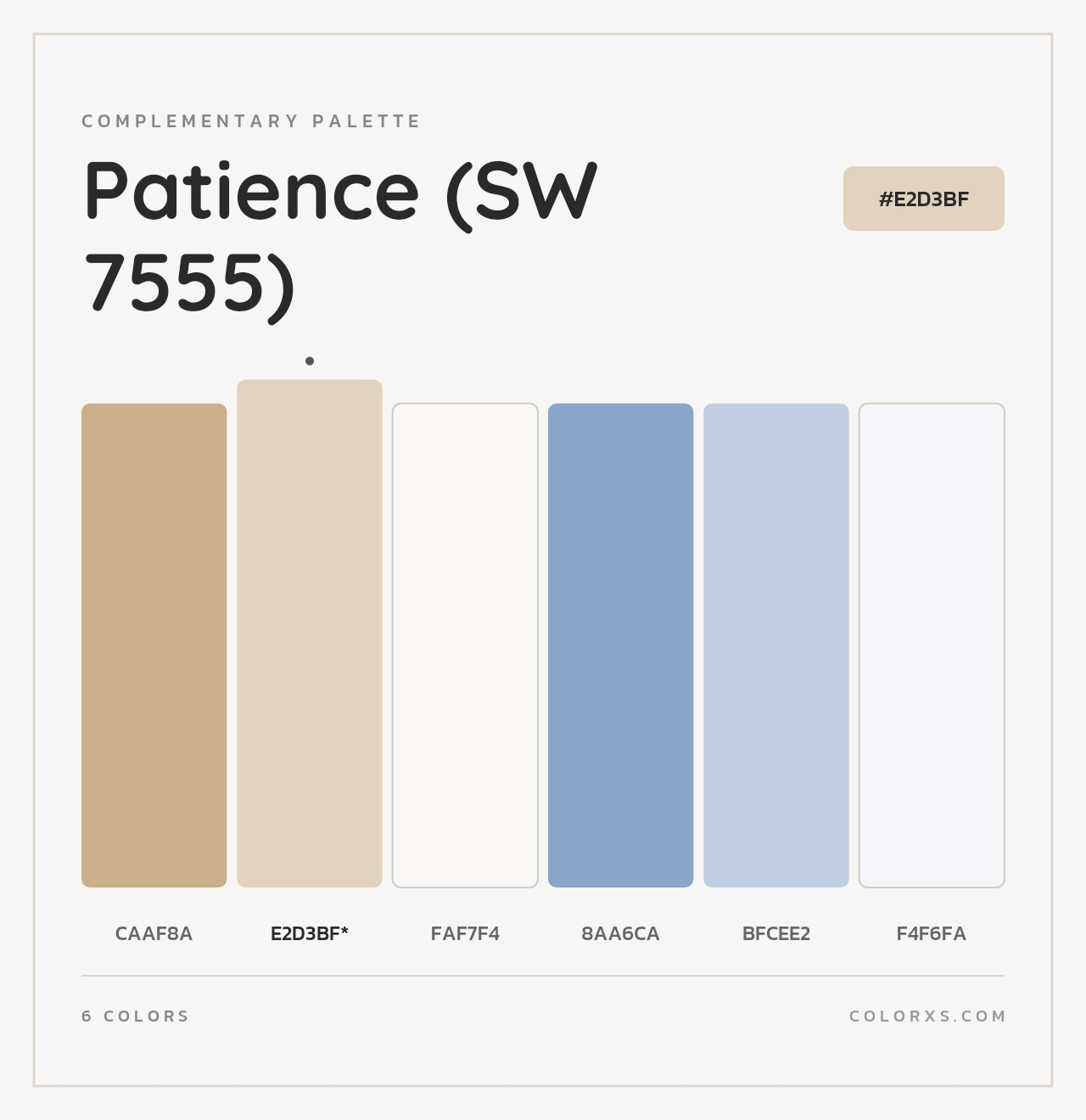 Patience (SW 7555) - Complementary Color Palette