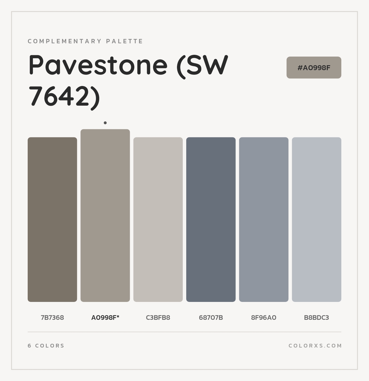 Pavestone (SW 7642) - Complementary Color Palette