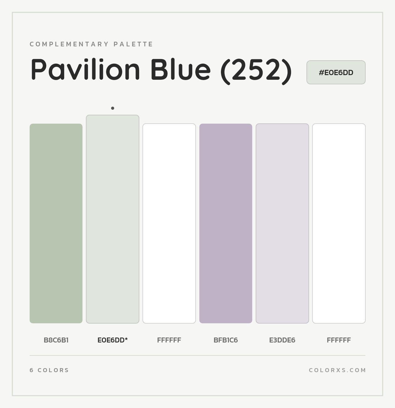 Pavilion Blue (252) - Complementary Color Palette