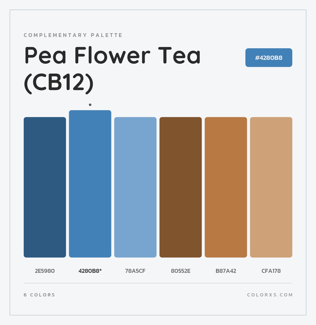 Pea Flower Tea (CB12) - Complementary Color Palette