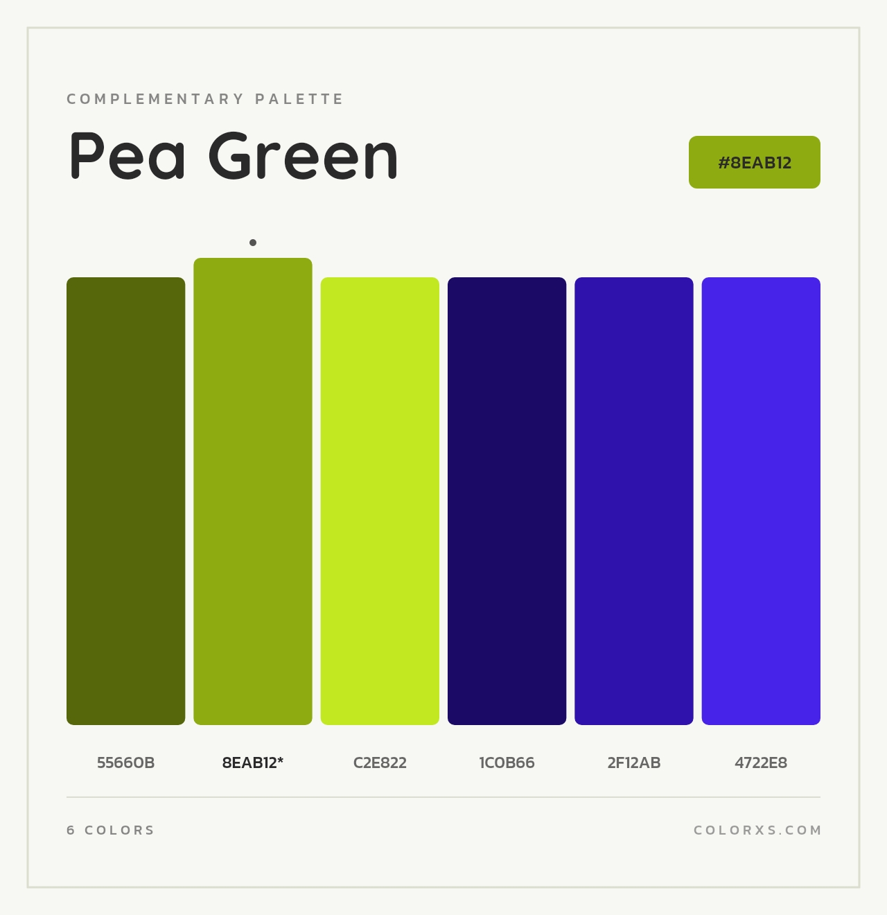Pea Green - Complementary Color Palette