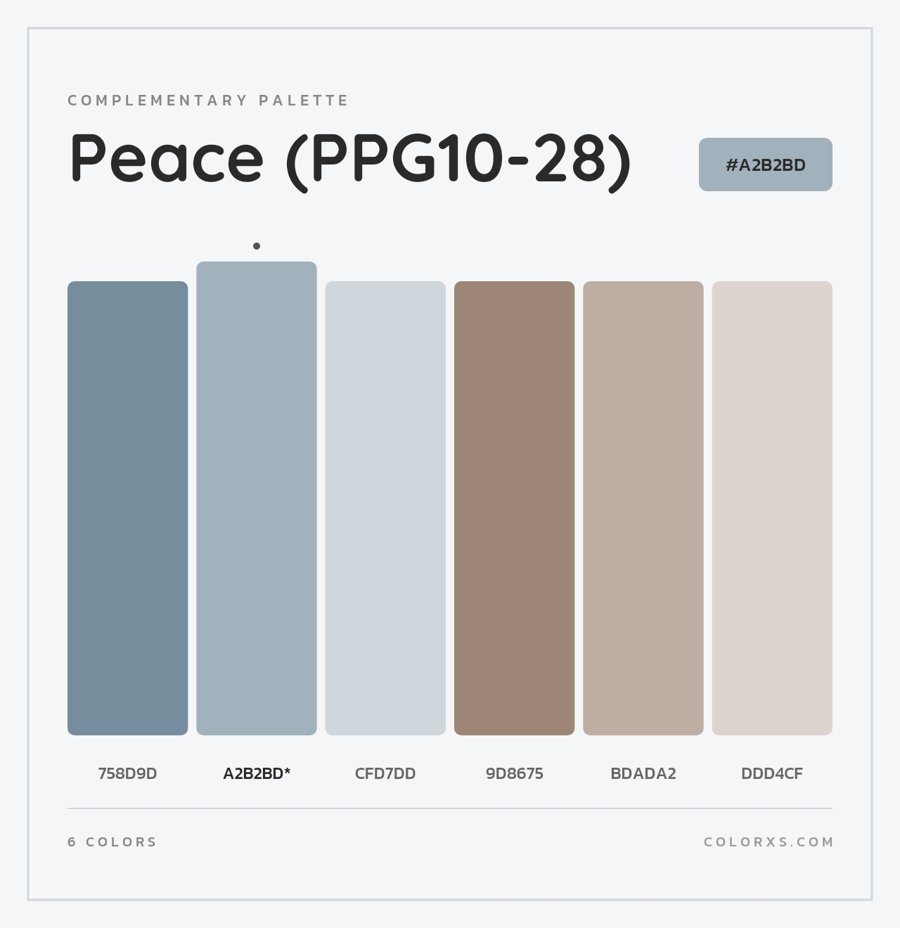 Peace (PPG10-28) - Complementary Color Palette
